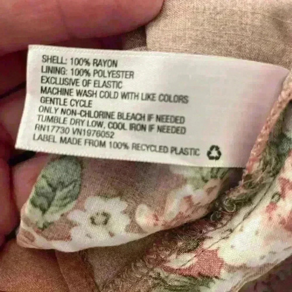 Xhilaration Size Small mauve Cute cabbage arose print, summer dress - Picture 7 of 8